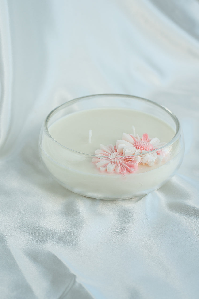 Blossom Bowl Soy Wax Candle - Handcrafted 4 Wick Luxury Candle