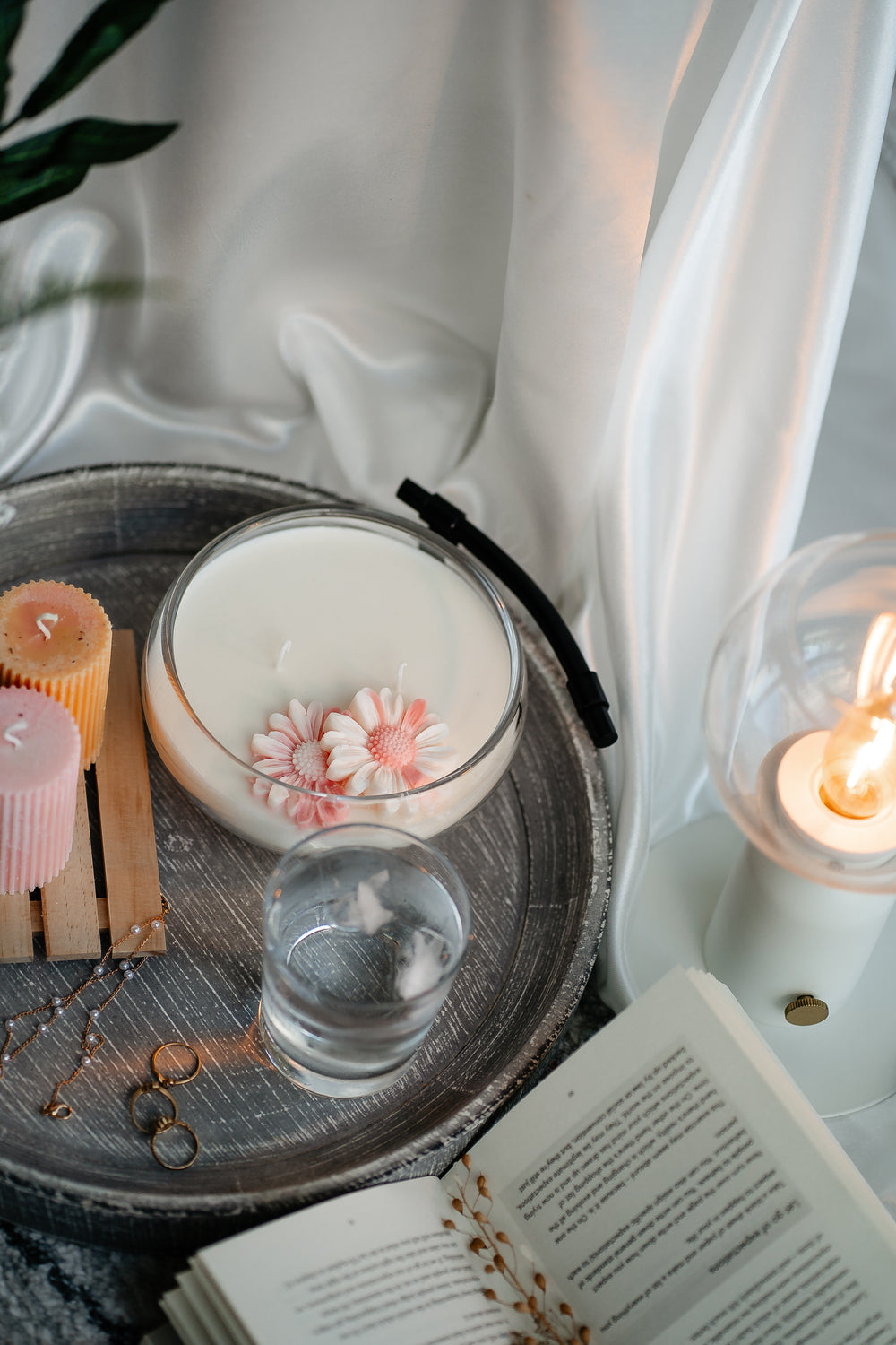 Blossom Bowl Soy Wax Candle - Handcrafted 4 Wick Luxury Candle