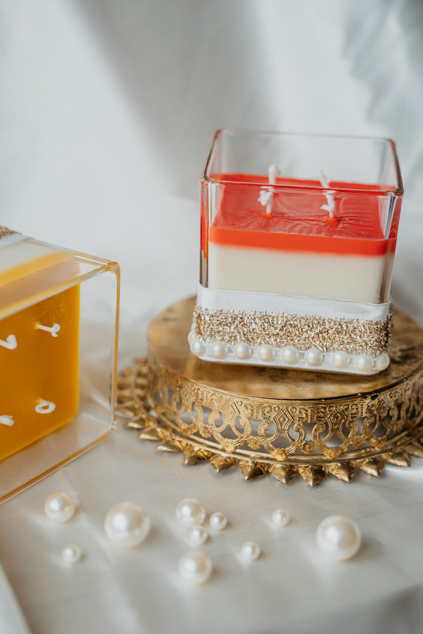 Saffron Radiance 4 Wick Candle - Premium Hand-Poured Soy Wax