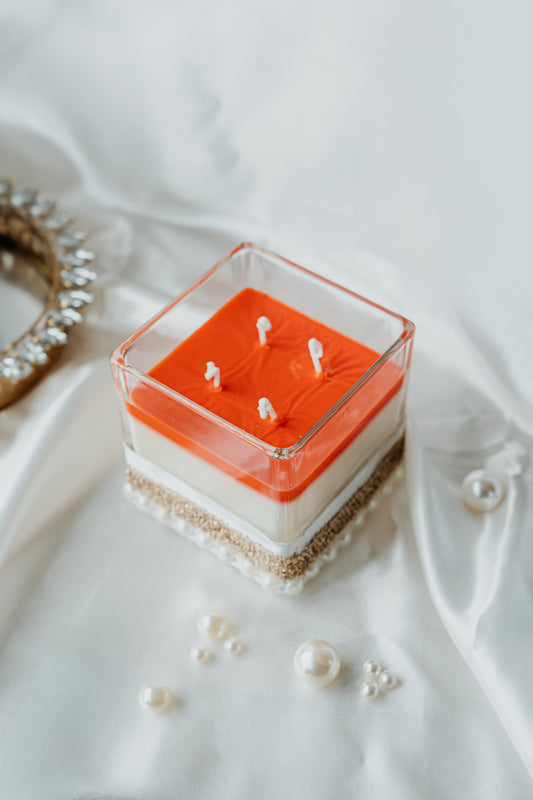 Saffron Radiance 4 Wick Candle - Premium Hand-Poured Soy Wax